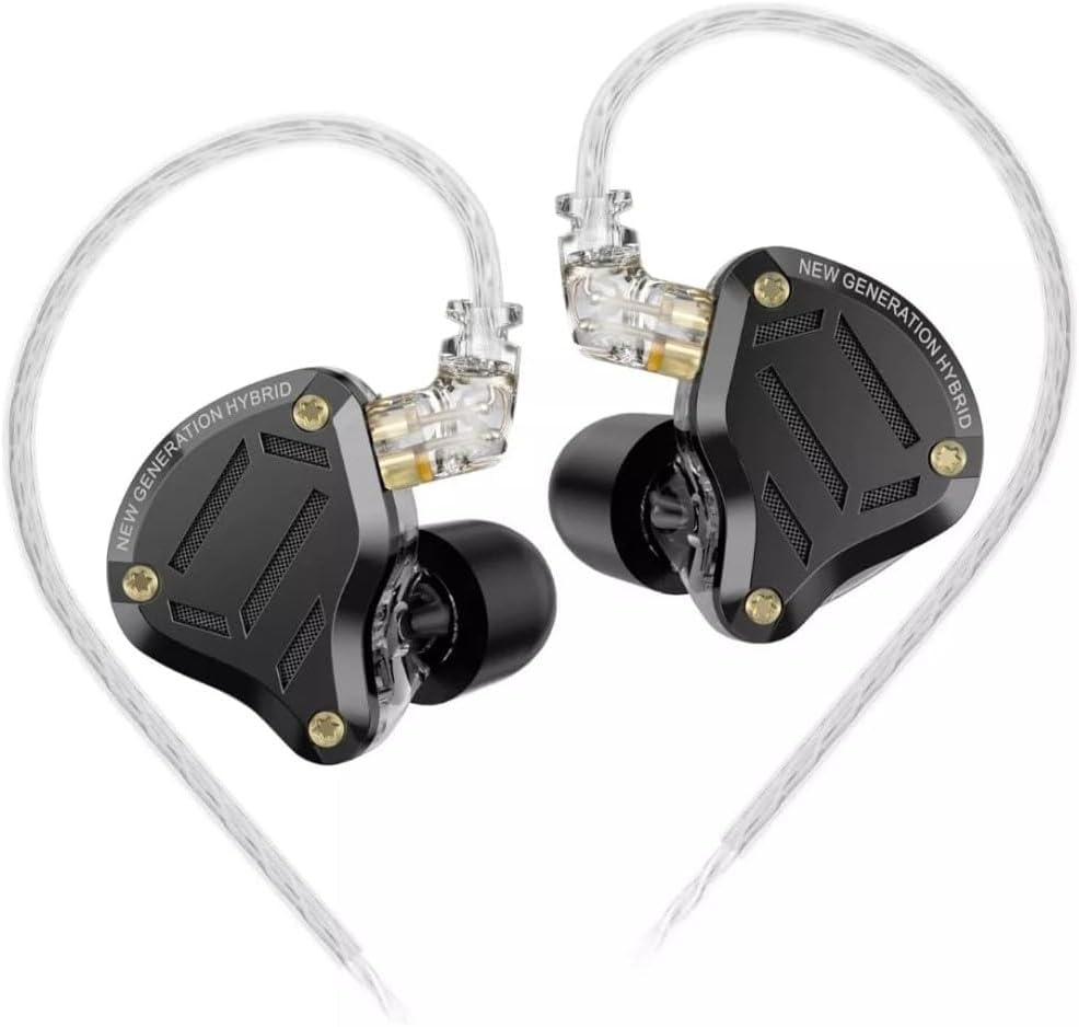 Fone de ouvido híbrido KZ ZS10 Pro 2 com acabamento metálico e chaves de ajuste